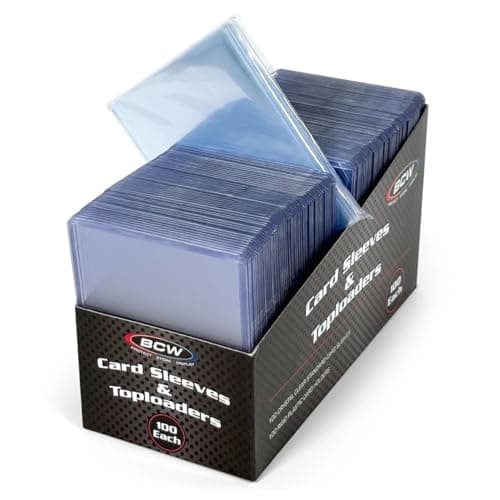 BCW Card Sleeves and Toploaders for Card Combo 100 Count Top Loaders and AcidFree Penny Sleeves Great for Football Magic The Gathering Pokmon and Baseball Card Protectors