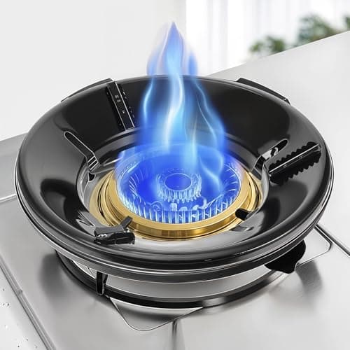 Add2Cart Stand for Black Gas Saver Burner Chula Support With 4 Legs - Indian Gas Support, Fire and Windproof Jali Ring 0.7mm Metal - Black