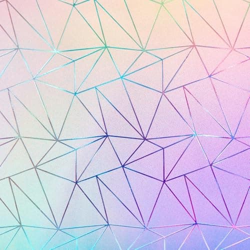 Beautysaid Stained Glass Window Film Rainbow Frosted Glass Film Opaque Privacy Windows Film Iridescent Selfadhesive Colourful Anti UV Frosting Window Film For Rental Bathroom 445 200cm