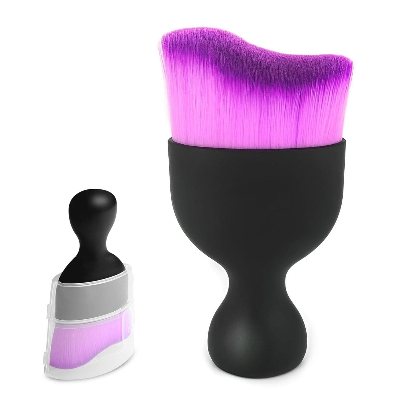 Car Interior Cleaning Brush Car Duster Interior with Ultra Soft Bristles Auto Detailing Brushes Dusting Car Accessories for Dashboard AC Vents Leather ScratchFree Double Purple
