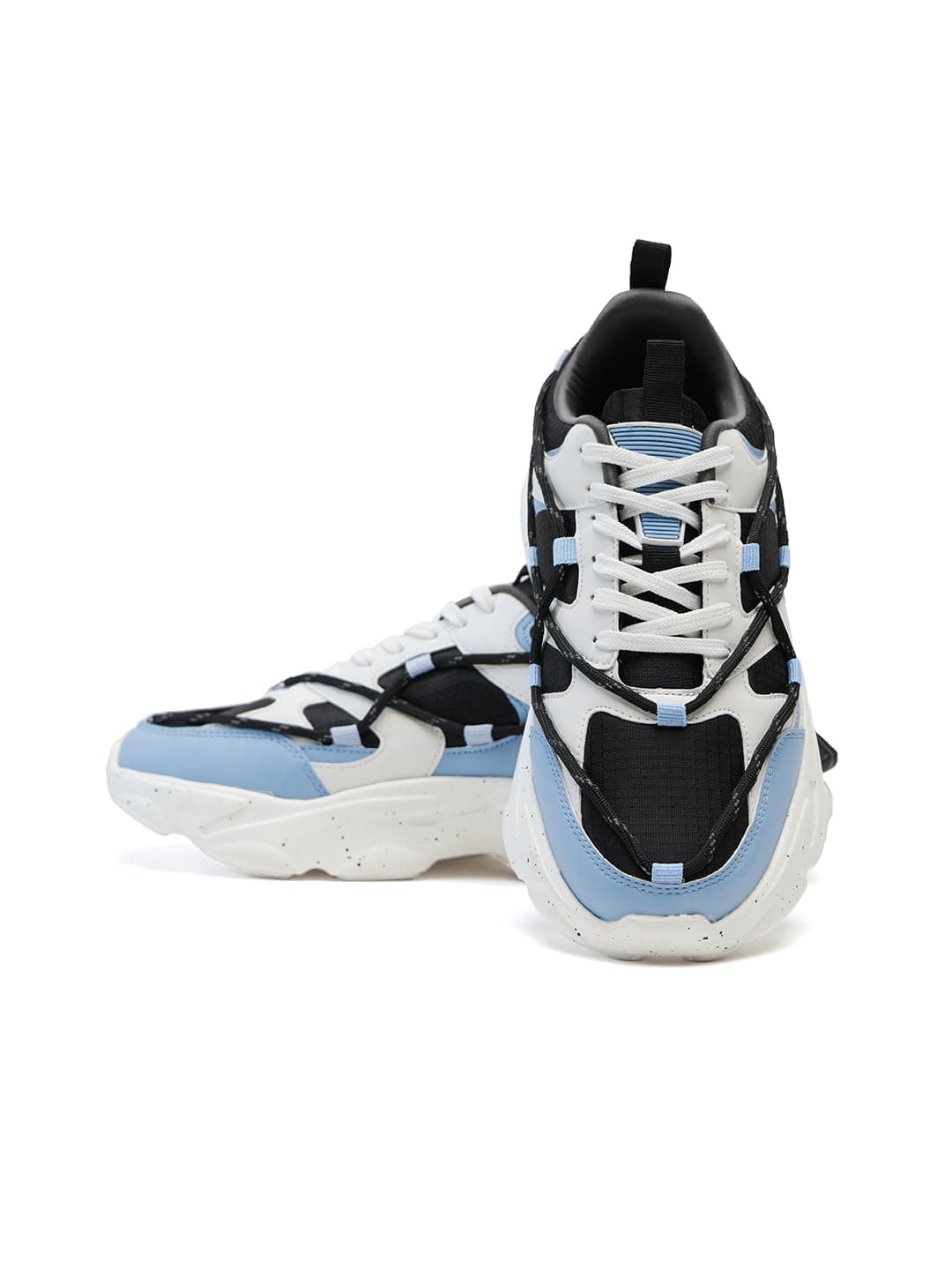 The Souled Store Swift Blue Men and Boys Lace Up High Top Sneakers