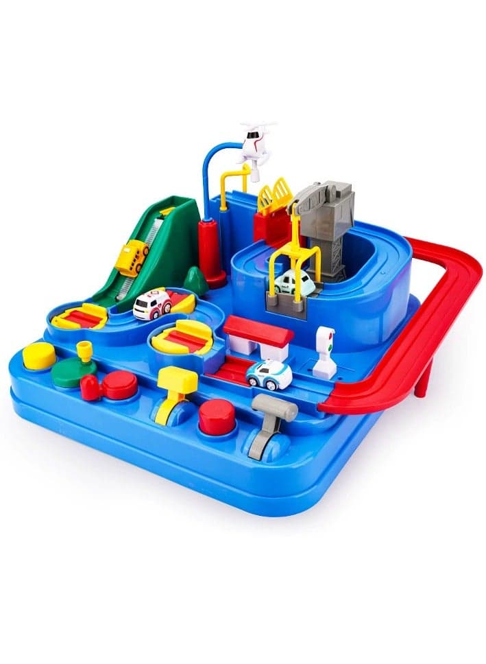 ORiTi Race Track Toys for Boy Car Adventure Toy Puzzle Rail Car, City Rescue Playsets Magnet Toys 3 Mini Cars