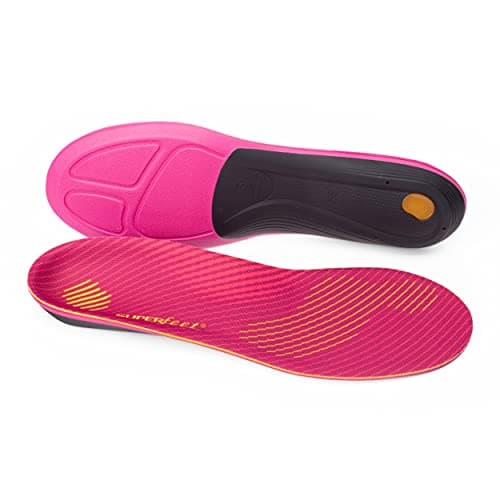 Superfeet Run Women's Support Insoles - Trim-To-Fit High Arch Support - Carbon Fiber Orthotic Shoe Inserts for Running Shoes - Professional Grade - 8.5-10 Women