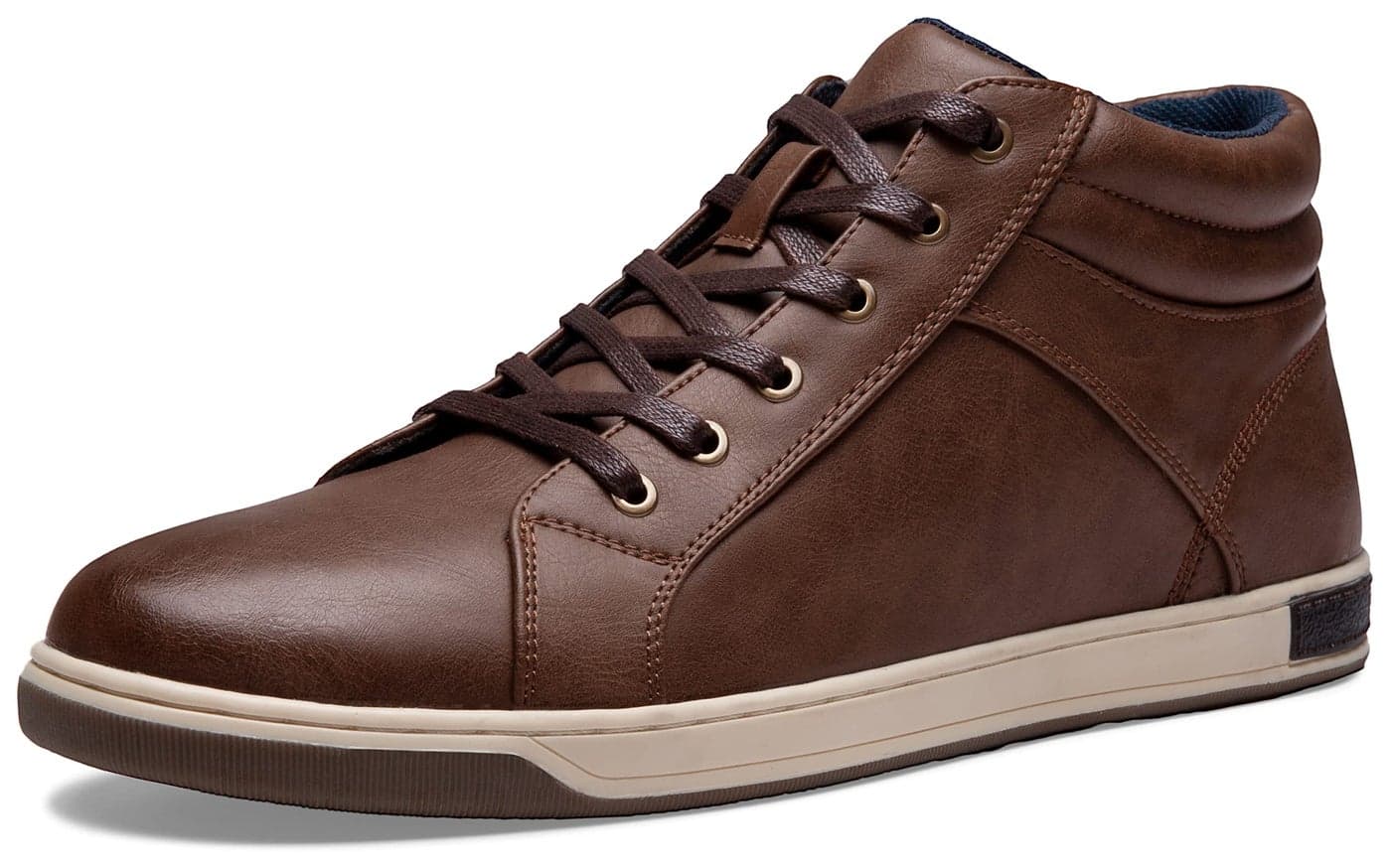 Jousen Men's Fashion Sneakers High Top Dress Sneakers Causal Shoes for Men (A81Q09 Darkbrown 9.5)