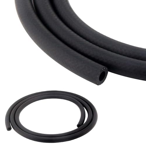 Fitvell 3/8 Inch ID Fuel Line Hose 10FT NBR Rubber Push Lock Fuel Hose 300PSI for Automotive Fuel Systems Engines
