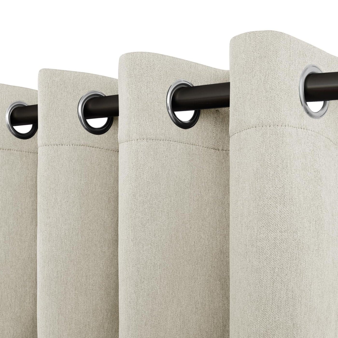 EasyGoing Linen Look Blackout Curtain 84 Inch Length Grommet Window Curtain Drapes for Bedroom Living Room Thermal Insulated Room Darkening Set of 2 Panels Natural