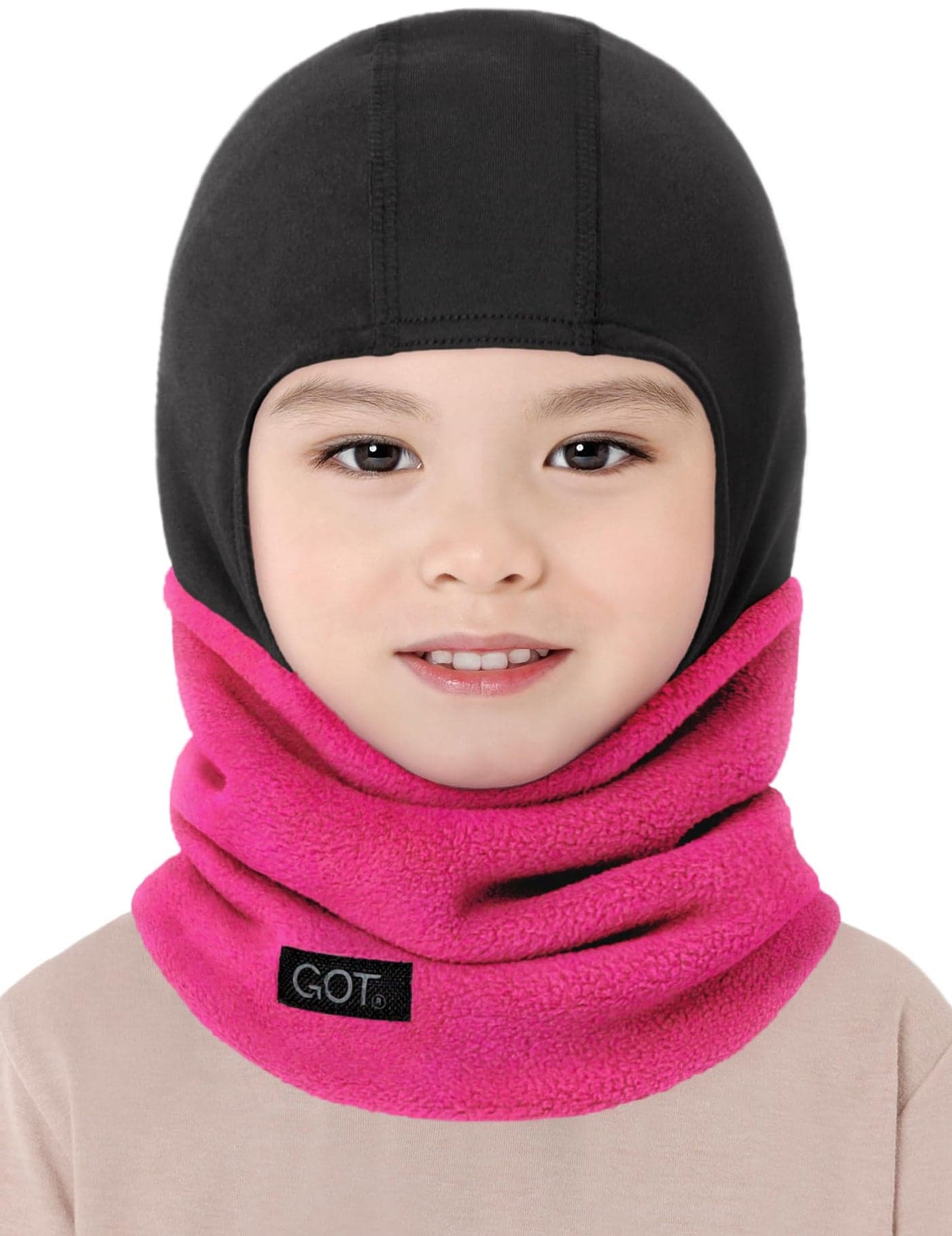 GOT Sports Kids Balaclava Ski Mask - Fleece Neck Warmer for Cold Weather - Breathable Face Mask, Helmet Liner for Boys Girls (Pink, 3-6)