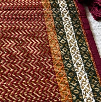 KalaTree Table Runner for 6 Seater Dining Table Centre Table 60 inch Handmade Reversible Heat Resistant | Korai River Grass Zero Plastic Madurkathi Eco Friendly | Rustic Boho | Maroon Runner