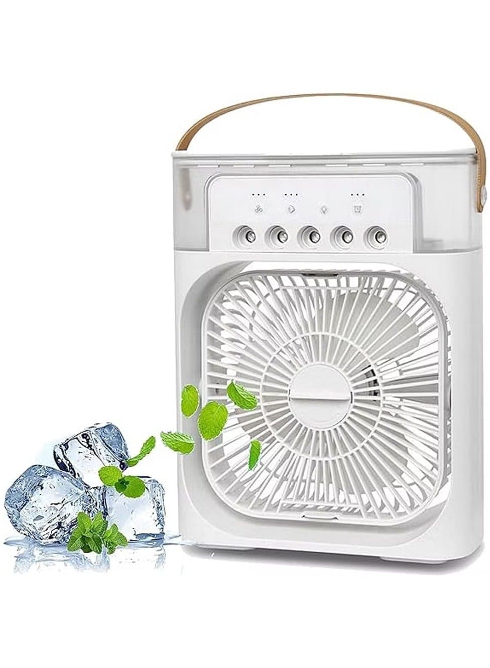 Portable Air Conditioner Fan, Mini Personal Evaporative Air Cooler Oscillation/Humidifier/Timing Function, Desktop Misting Fast Cooling Fan With LED light For Room Office Camping