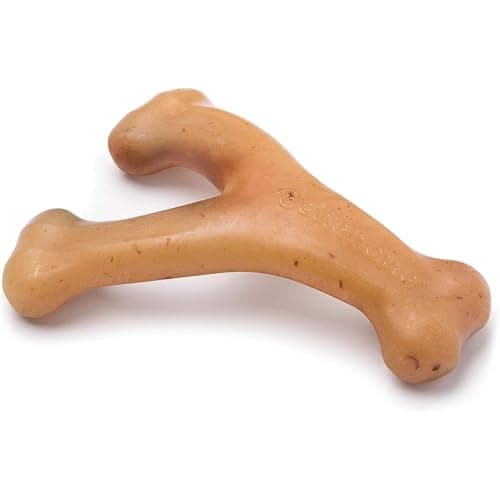 Benebone Wishbone Durable Dog Chew Toy for Aggressive Chewers Real Chicken Made in USA Small for Any breed