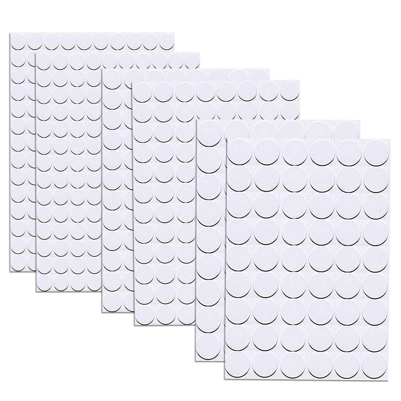 580 Pcs SelfAdhesive Screw Hole Stickers 6Table SelfAdhesive Screw Covers Caps Dustproof Sticker 12mm 15mm 21mm White