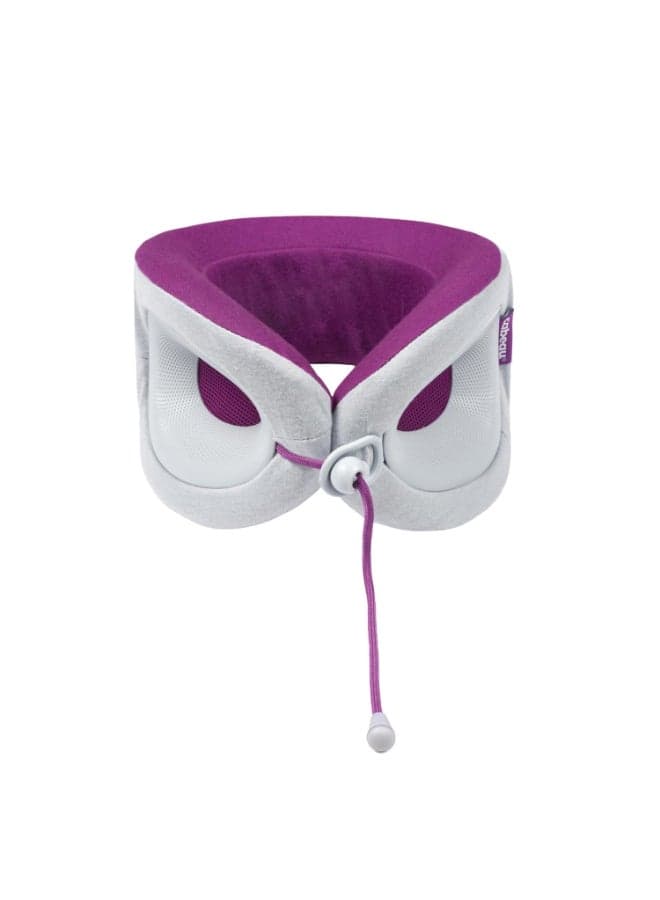 Evolution X | First Customizable Neck Pillow, Adjustable Height & Neck Fit for Ultra Comfort, Supports Spine Alignment, w/ Air Vent for Cooling Effect, 14+ Years Old - Grey/Purple