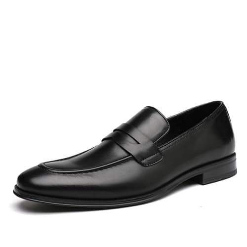 DECARSDZ Mens Dress Penny Loafers Shoes for Men Classic Wedding Business Slip On Formal Shoe