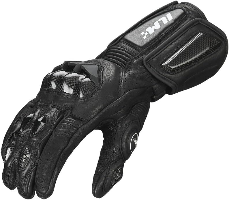 ILM Air Flow Leather Motorcycle Gloves Touchscreen for Men and Women Model-GRC01