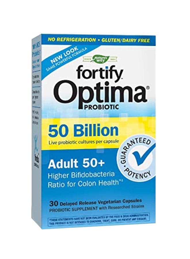 Fortify Optima Probiotic Supplement - 30 Vegetarian Capsules