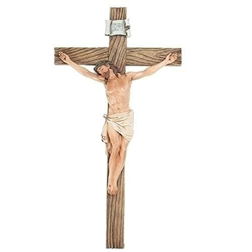 Joseph's Studio by Roman Inc., Crosses and Crucifixes Collection, 20.5"H CRUCIFIX,Religious Statue, Memorial Gift, Holy Figurine, Saint, Crucifix, Prayer Home Décor (20x11x2)