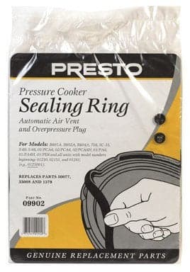 Presto 075741099026 Cooker Sealing Ring with Air Vent Over Pressure Plug 6 Qt 1Pa No Size No Color