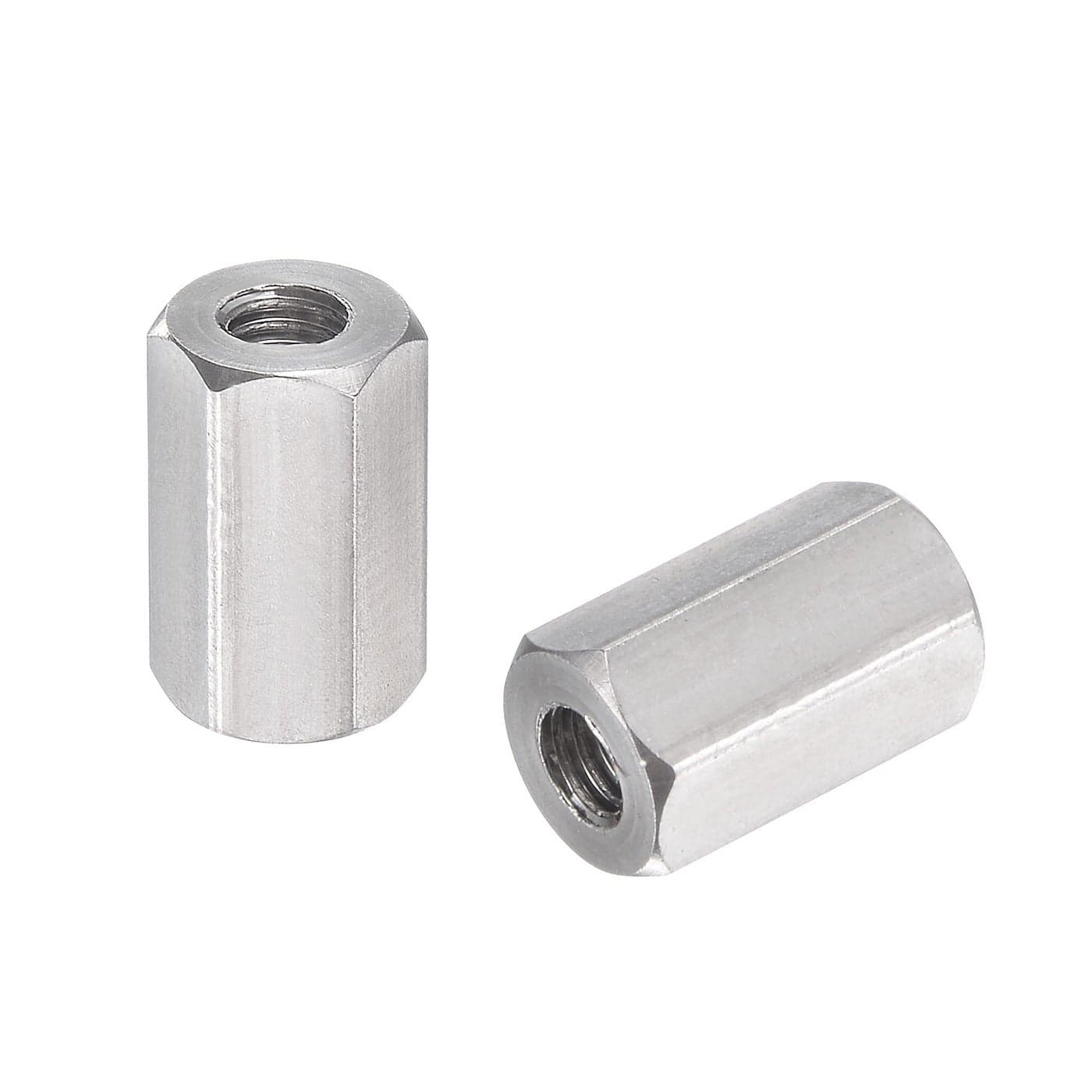 uxcell M4 x 07Pitch 12mm Length 304 Stainless Steel Metric Hex Coupling Nut 10Pack