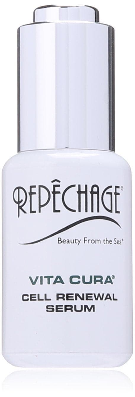 Repechage Vita Cura Renewal Serum Natural Anti-Aging Face Moisturizer with Hyaluronic Acid, Marine Seaweed, Antioxidant EGCG, & Vitamin K to Brighten, Smooth and Even Tone for Men and Women 1 fl Oz