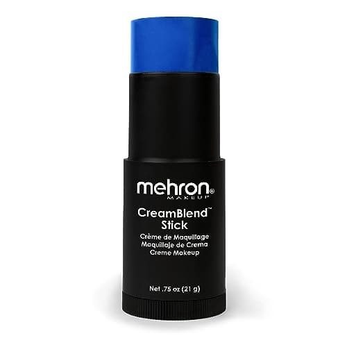Mehron Makeup CreamBlend Stick Face Paint Body Paint Foundation Cream Makeup Perfect for Halloween 75 oz 21 g Blue