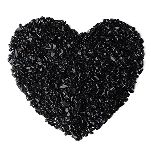 LAIDANLA Obsidian Crushed Stone Crystal Chips Bulk Natural Gemstones Healing Reiki Crystals Mini Quartz Vase Filler Aquarium Gravel 100g