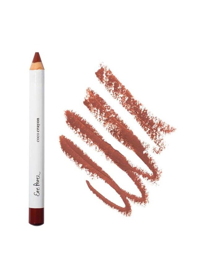 Natural Coco Crayon Hydrating Lip Color | Baobab + Coconut Oil, Silica, Vitamin E | Protect, Nourish, Repair | Vegan, Cruelty-Free, Clean Beauty (Brave, 0.01 oz | 3 g)