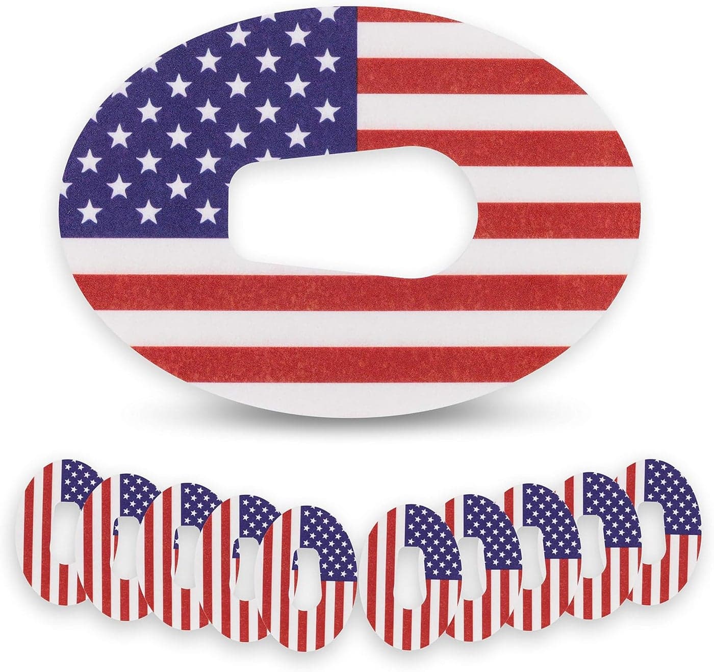 Adhesive Patch for Dexcom G6 10Pack Made in The USA Waterproof Split Backing CGM Tape US Flag