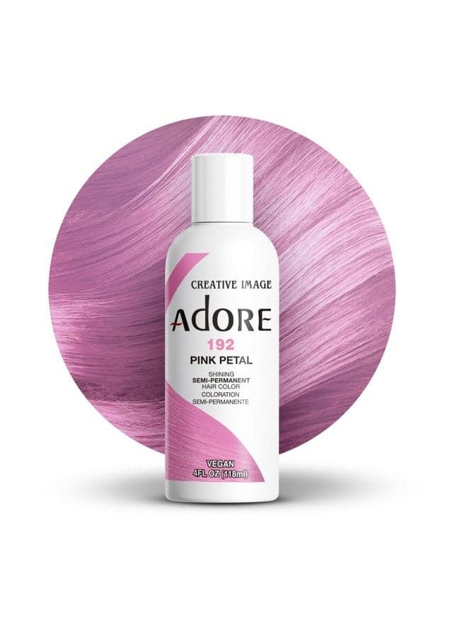 Semi Permanent Hair Color - Vegan and Cruelty-Free Pink Hair Dye - 4 Fl Oz - 192 Pink Petal (Pack of 1)