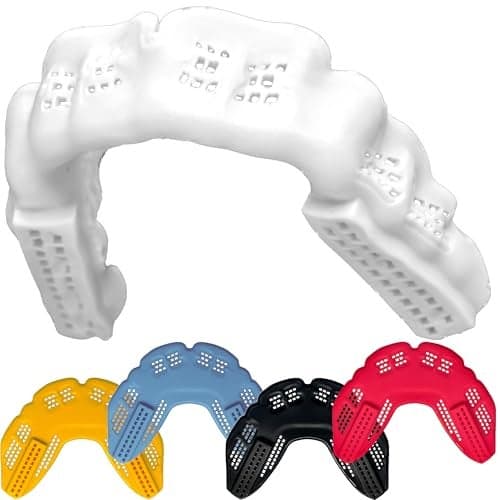 Braces Mouthguard, BulletProof: World’s Thinnest & Strongest Sports Mouth Guard for Braces! Football Basketball Hockey Lacrosse Rugby BJJ MMA Boxing & Sleeping Mouthpiece. Adult Youth Kids Mouth Piece