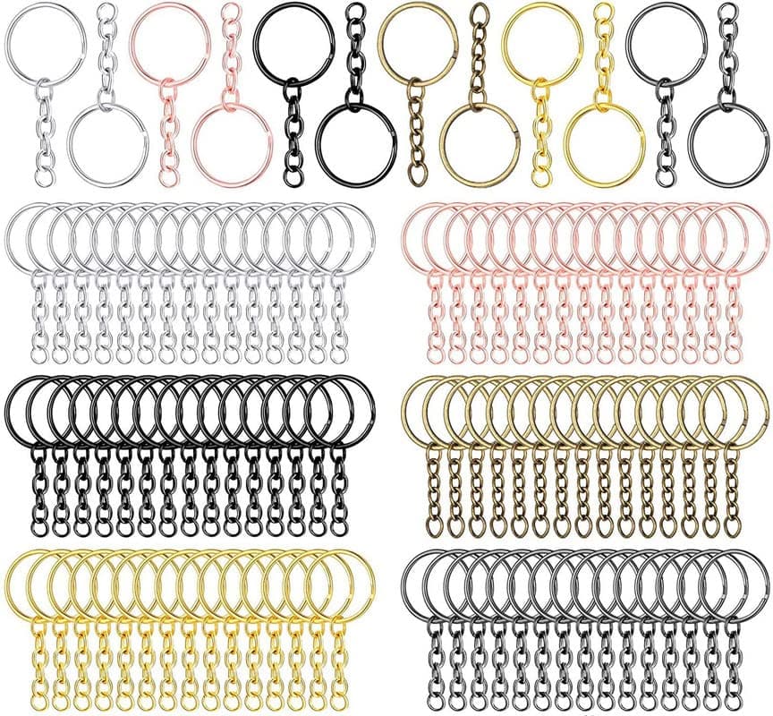 DIY Crafts 5 Chain+Key Chain, Gold, (5 Chain+Key Chain, Gold) DHook Type Swivel Clasps (5 Chain+Key Chain, Gold)