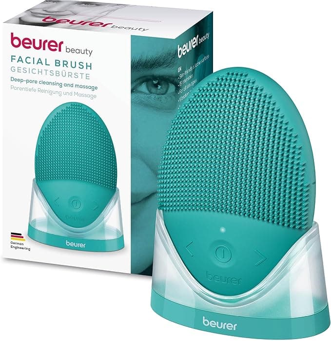 Beurer FC45 Facial Cleansing Brush Batteryoperated rotating facial cleansing brush For a deeper clean and noticeably softer skin 2speed rotation Suitable for sensitive skin Waterresistant