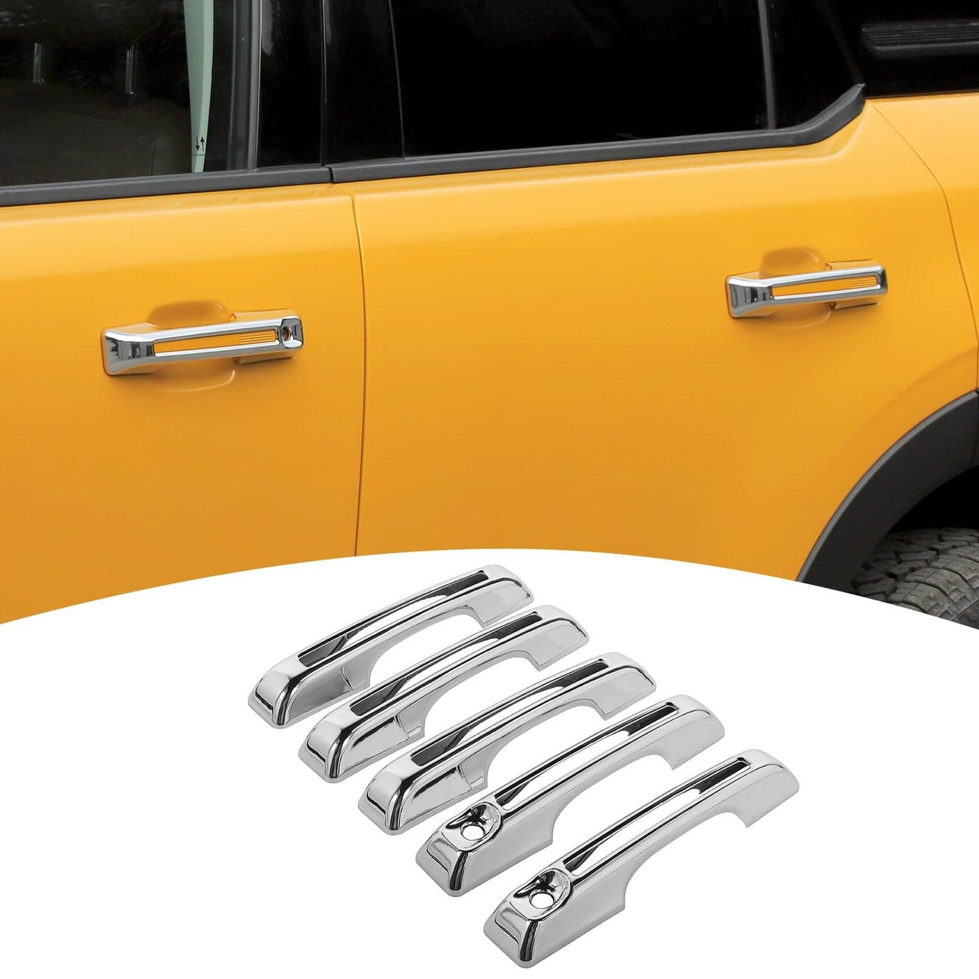 PDKLIN for Bronco Sport Door Handle Cover Chrome for Ford Bronco Sport 20212024 Chrome Exterior Accessories 5pcs
