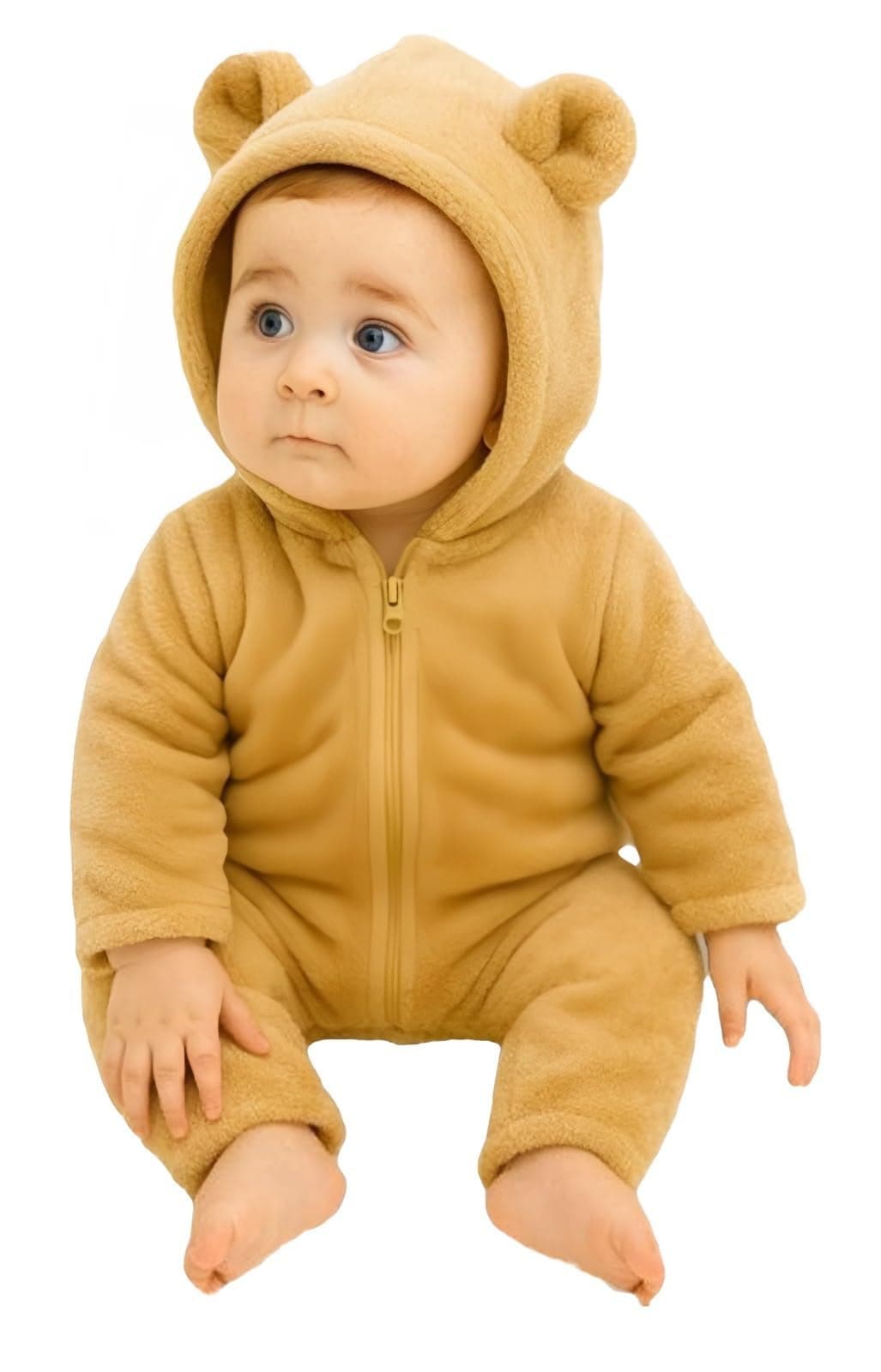 NONNUNUTS Baby Romper Jumpsuit Hooded Combo Pack of Clothes Set For Baby Boys & girls Pack of 1 Pc, 3-9 Months