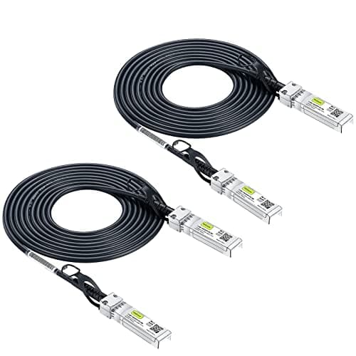 10Gtek 10G SFP DAC Twinax Cable Passive Compatible with Cisco SFPH10GBCU3M Ubiquiti UniFi Fortinet and More 3 Meter10ft 2Pack