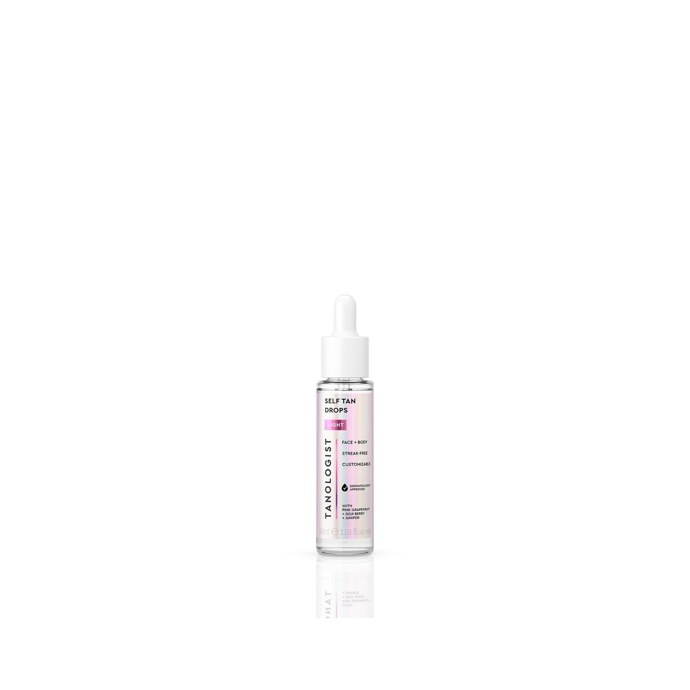 Tanologist Light Self Tan Drops StreakFree Body Face Tanning Drops For Moisturizer Lotion Natural Bronzing Face Tanner Skincare Ingredients 101 fl oz30 ml Bottle