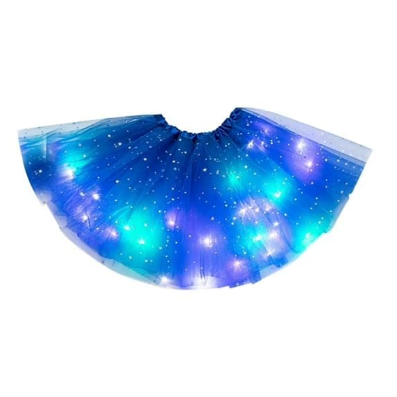 Girl Tutu Skirts 28 Years Baby Girls Light Up LED Tutu Skirt Magic Light Princess LED Dancing Skirt Tulle Ballet Dark Blue
