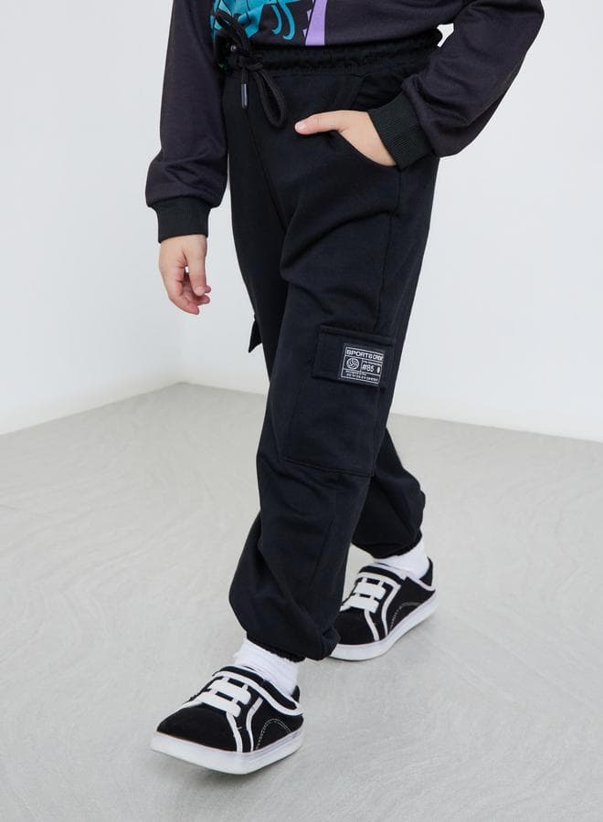 Boys Elasticated Cuff Cargo Pocket Joggers
