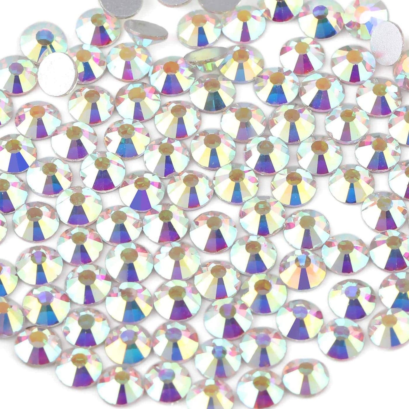 Beadsland 1440 Piece Flat Back Crystal Rhinestones Round Gems13mm65mm CrystalAB SS20AB4648mm