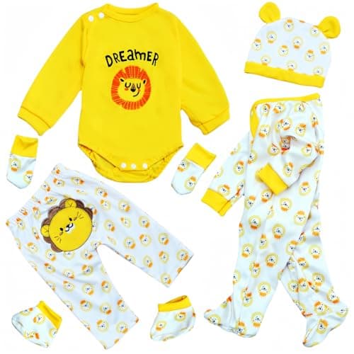 OYESY Reborn Baby Doll Clothes for 1723 Inch Baby Dolls Baby Doll Clothes Outfit Accessories fit 1723 Inch Baby Doll Baby ClothingLittle Lion 6pcs Set