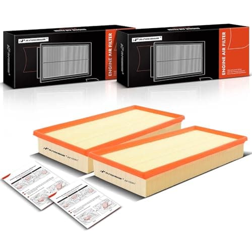 A-Premium 2-PC Engine Air Filter Compatible with Audi Q7 & Land Rover Range Rover & Porsche Cayenne & Volkswagen Touareg, 2004-2018, Flexible Panel, Replace# 95511013110