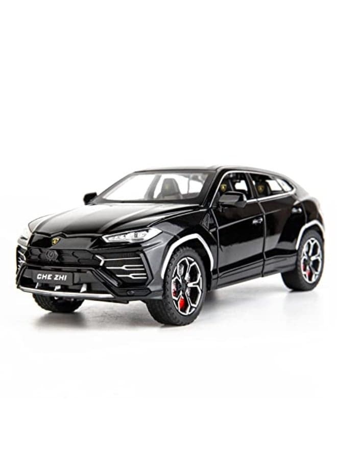 BDTCTK Compatible for 1:24 Lamborghini Urus Car Model, Diecast Pull Back Car Toy car, Doors Open, Light and Sound, Boys Toys Kids Adults Gifts Black