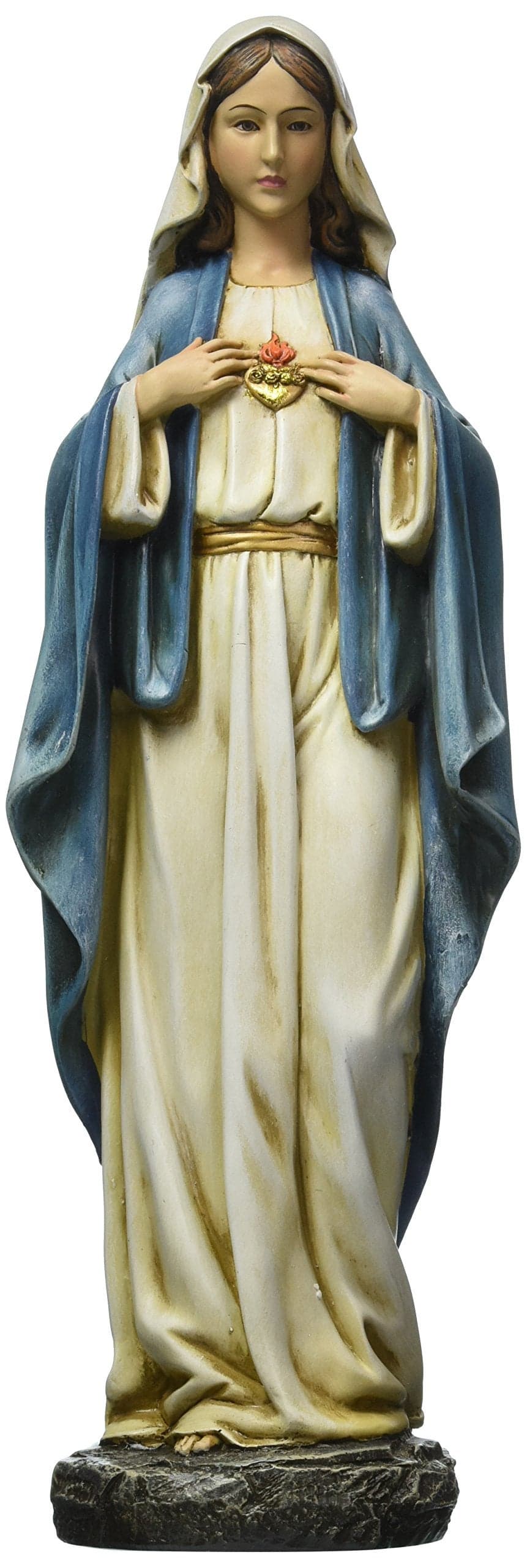 Roman Joseph's Studio, 14" H Immaculate Heart of Mary Figure, Renaissance Collection, Religious Home Decor, Devout Gift,