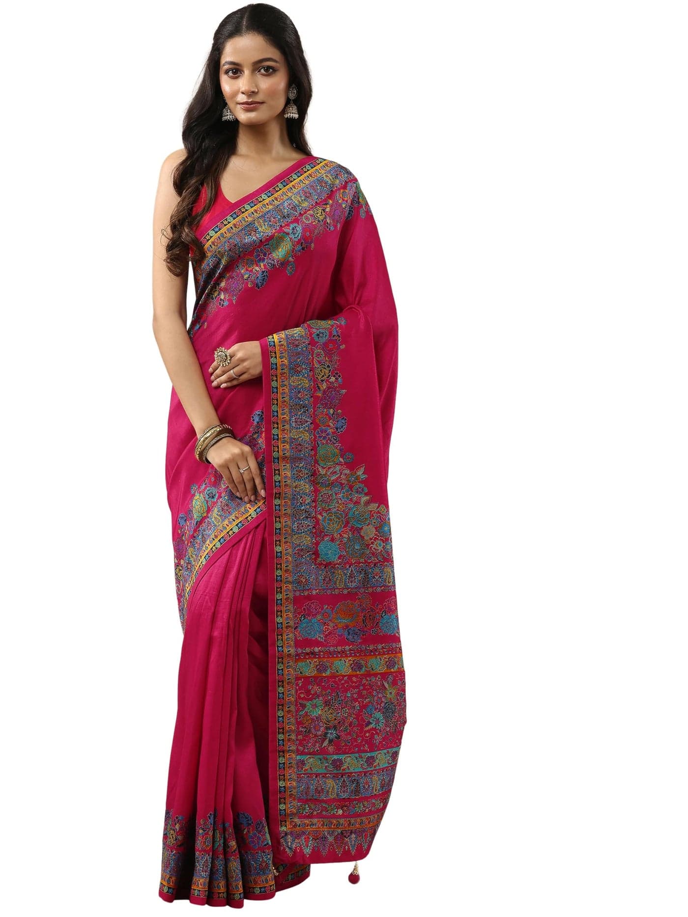 Libas Printed Silk blend Saree for Women (92892P)
