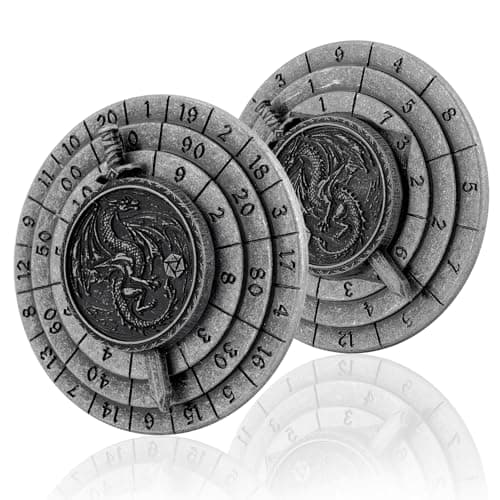 Haxtec Spinner Dice 7in1 Metal DND Dice Set Unique Dice Spinner Antique Compatible with Dungeons and Dragons DND Gifts RPG Role Playing Rotate Gaming Dice