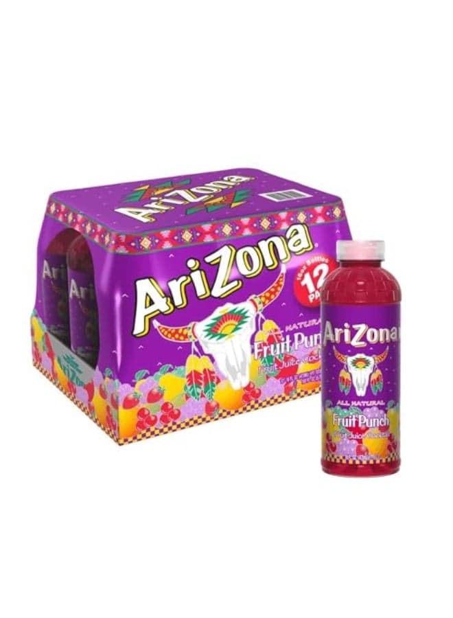 AriZona Fruit Punch Fruit Juice Cocktail 16 Fl Oz Pack of 12