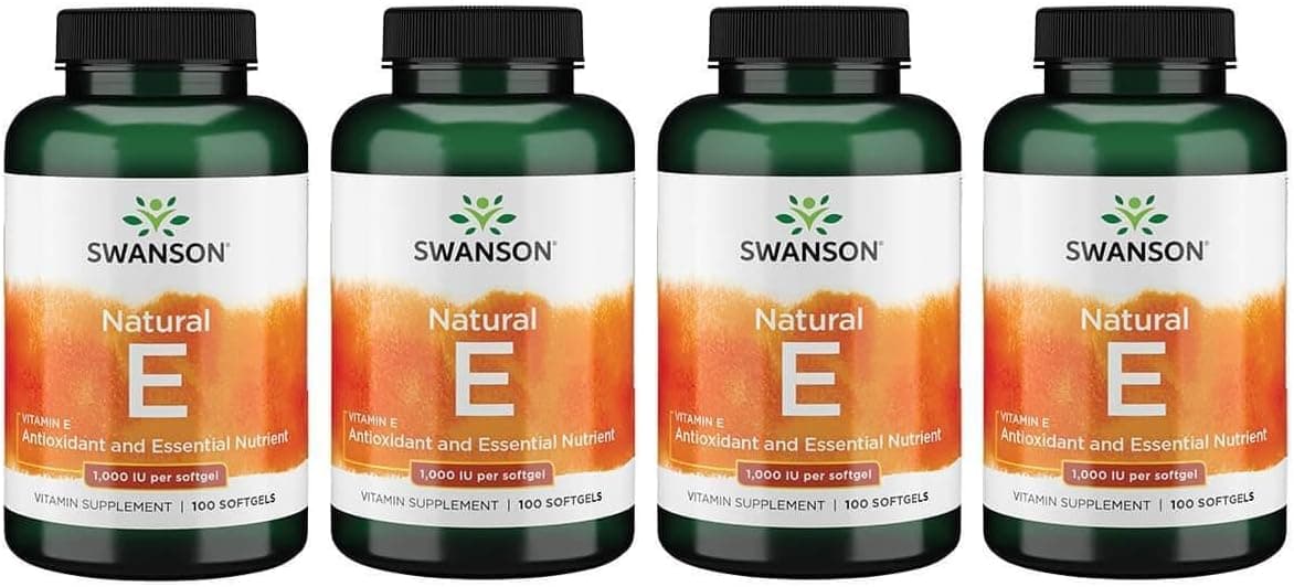 Natural Vitamin E Softgels 1000 IU for Adults