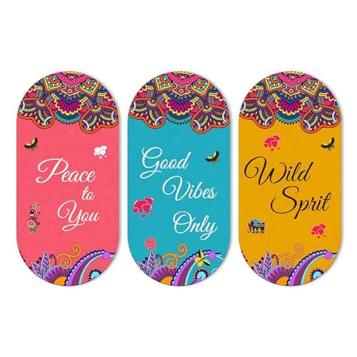 Artvibes Positive Quote Wooden Wall Hanging Decoration Items for Home | Gifts | Bedroom | Wooden Wall Hanger | Mdf Wall Decoration for Living Room | Artworks | Modern Decor Items (WH_9010N), Set of 3