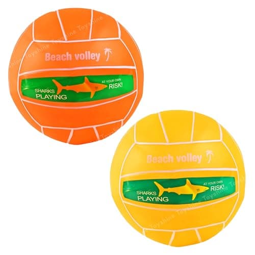 Toyshine Pack of 2 Inflatable 22cm PVC Balls – Multipurpose Sports Toy for Kids | Volleyball Football Playground Pool Indoor & Outdoor Play