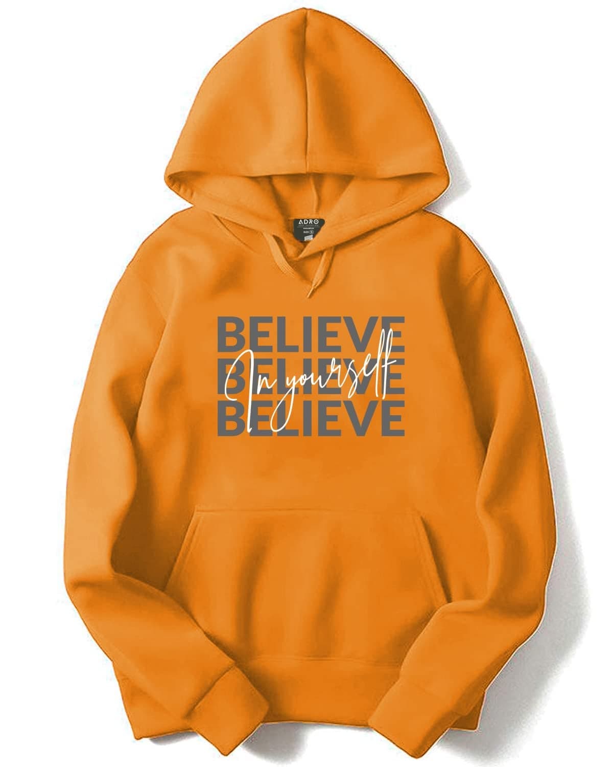 ADRO Men's Cotton Neck Hooded Sweatshirt (H22-M-INV-MU_Mustard_L)