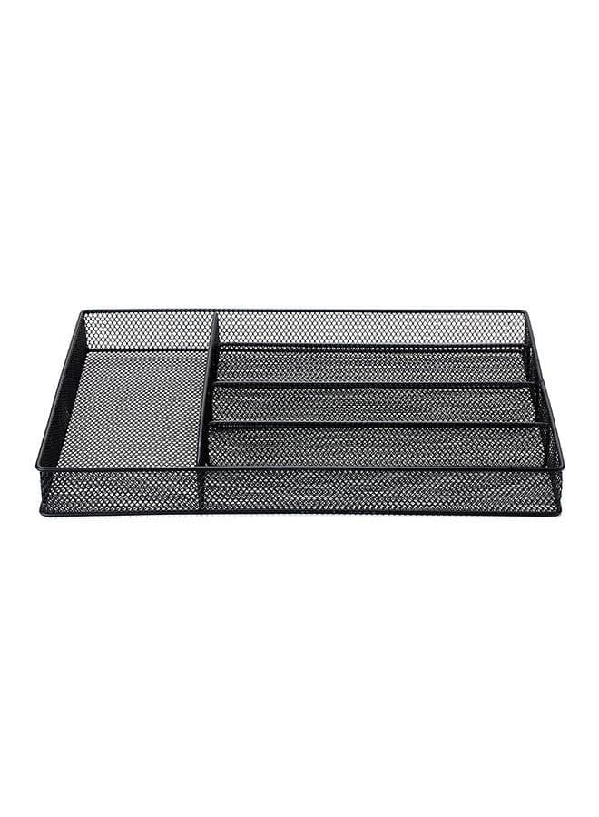 5-Compartments Tray Organizer Black